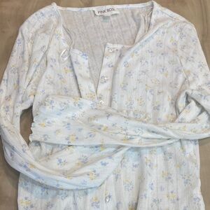 Pink Rose ribbed cardigan